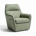 Fauteuil en tissu vert structuré pour salon dimensions 75 x 80 x 90cm