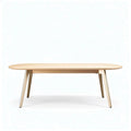Table en bois ovale 200 x 100 x 75 cm pour salle à manger modernisée