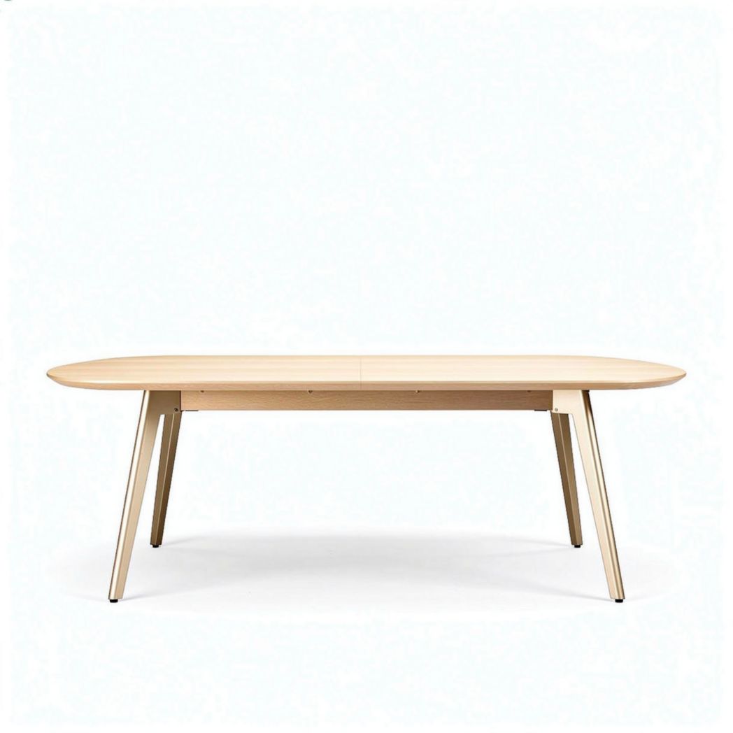 Table en bois ovale 200 x 100 x 75 cm pour salle à manger modernisée