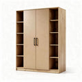 Armoire en bois avec portes en MDF et étagères intégrées 180 x 90 x 40cm