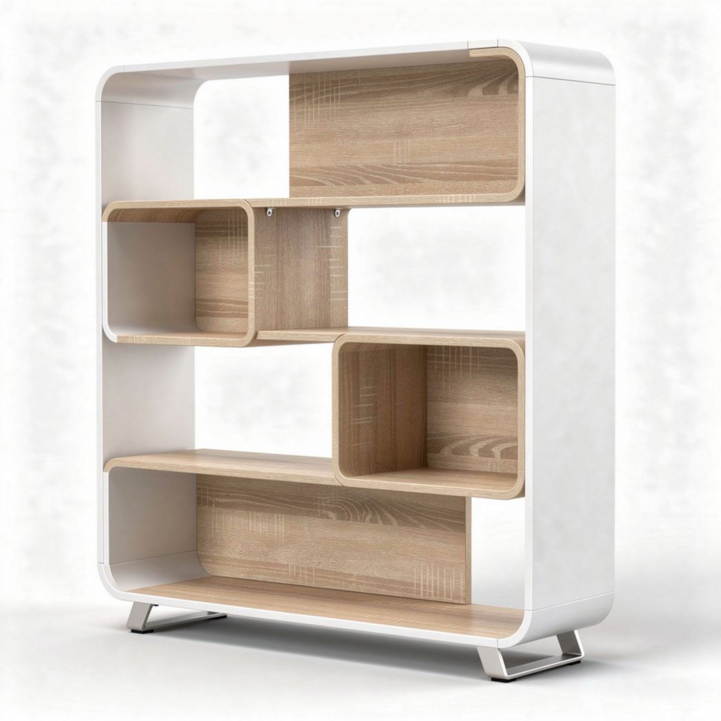 Bibliothèque en bois et mélamine blanche dimensions 80 x 20 x 120cm