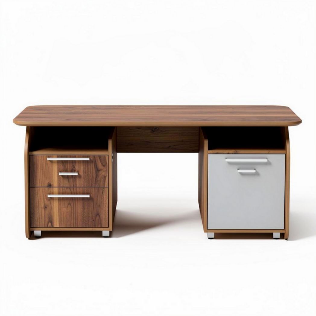 Bureau en bois avec tiroirs de rangement dimensions 150 x 75 x 75cm